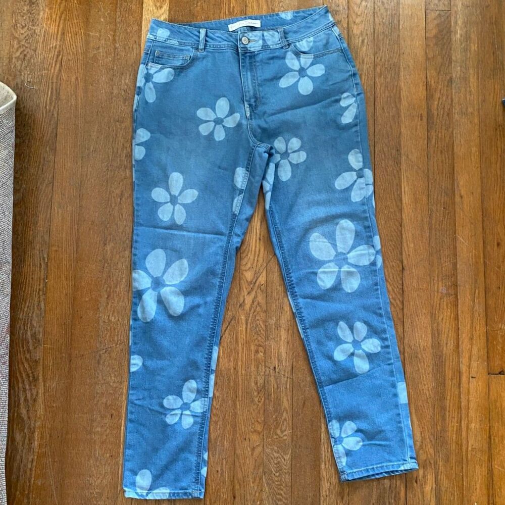 Est. 1946 Denim Daisy High Rise Straight Jeans Size 10 - Picture 3 of 10